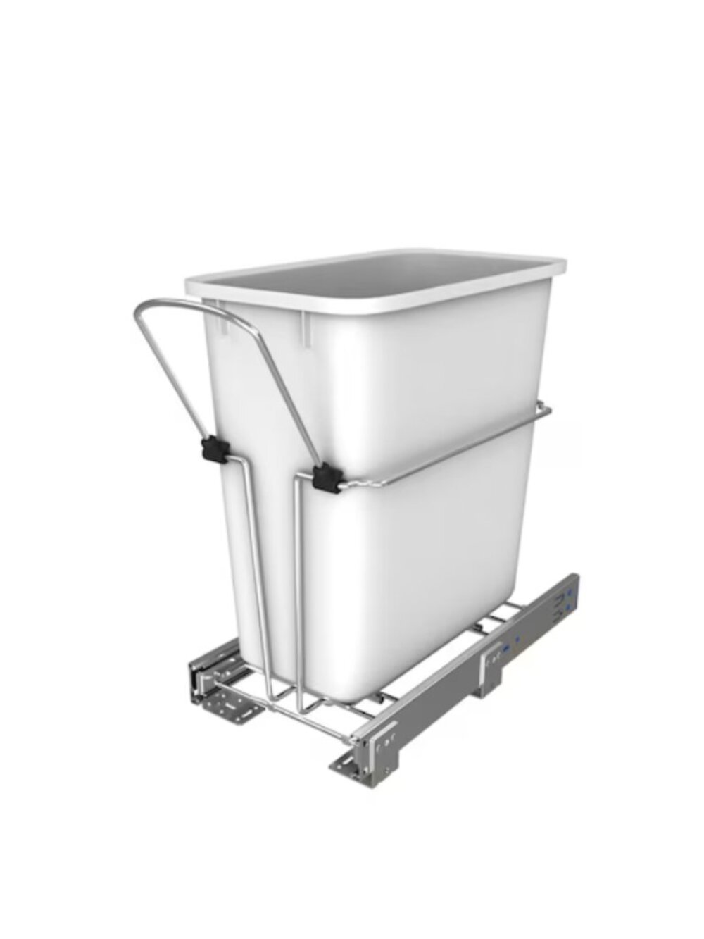 Rev-A-Shelf Under Sink Soft Close Pull-Out Trash Can 20 Qt White